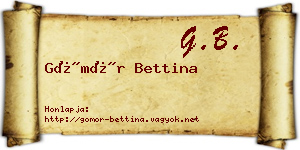 Gömör Bettina névjegykártya