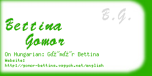bettina gomor business card